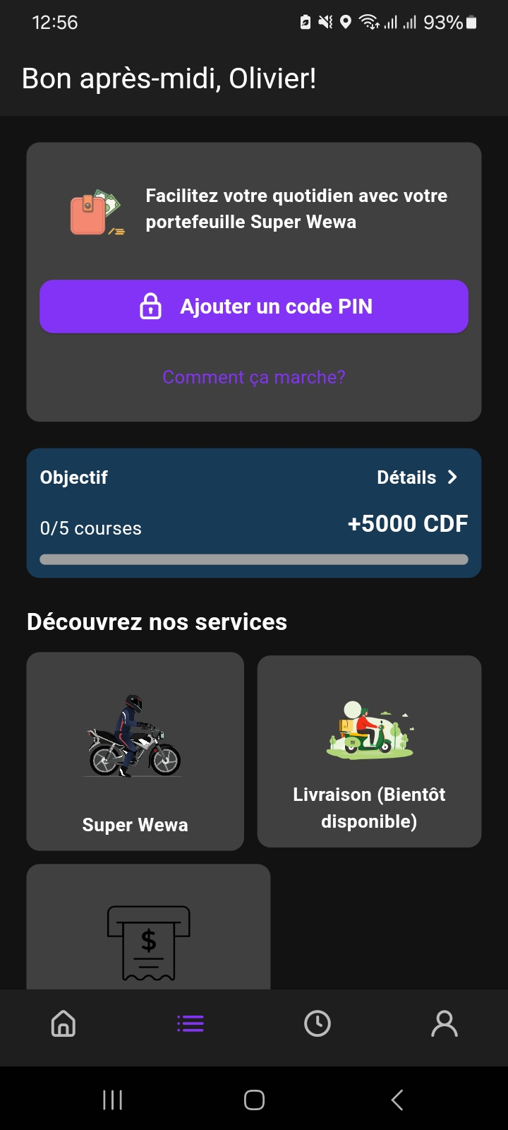 Application Super Wewa - Carte